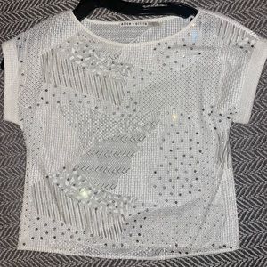 Alice + Olivia Vintage Sequin Diamond Top